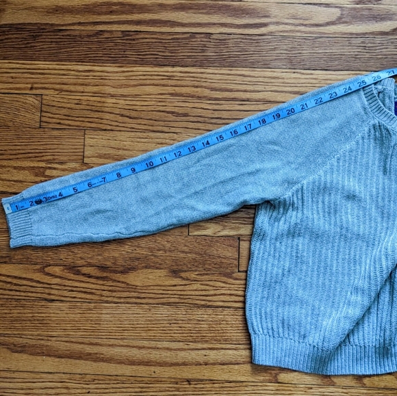 Aeropostale Light Gray Knit Ribbed Sweater - Picture 7 of 8